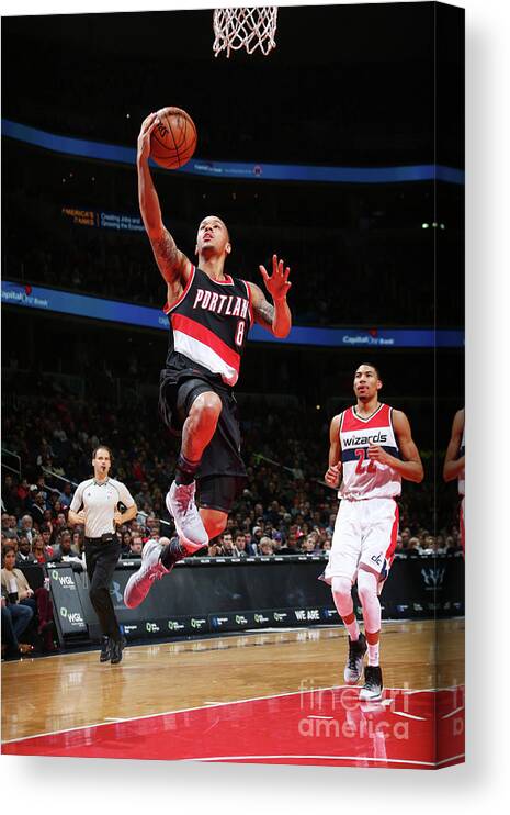 Nba Pro Basketball Canvas Print featuring the photograph Shabazz Napier by Ned Dishman