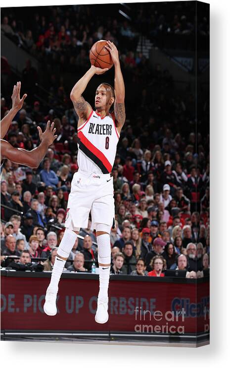 Shabazz Napier Canvas Print featuring the photograph Shabazz Napier by Sam Forencich