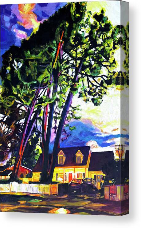 Trees Canvas Print featuring the painting Sheltering by Bonnie Lambert