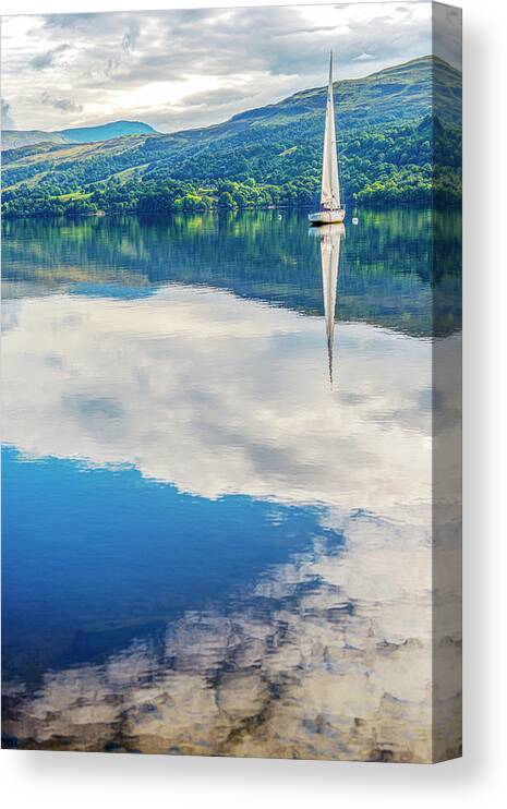 Scotland Canvas Print featuring the photograph Sky Sailing by Dubi Roman