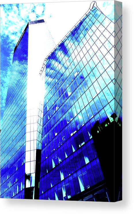 Skyscraper Canvas Print featuring the photograph Skyscraper In Warsaw, Poland 15 by John Siest