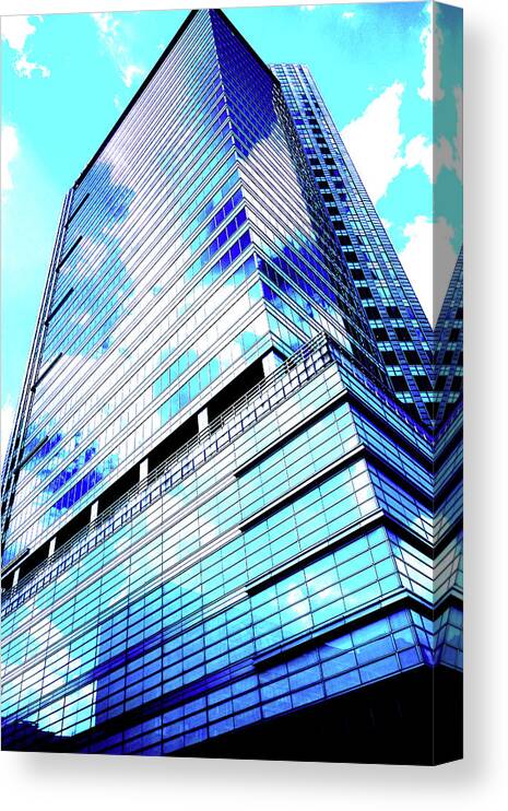 Skyscraper Canvas Print featuring the photograph Skyscraper In Warsaw, Poland 25 by John Siest