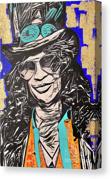 Slash Canvas Print featuring the painting Slash by Jayime Jean