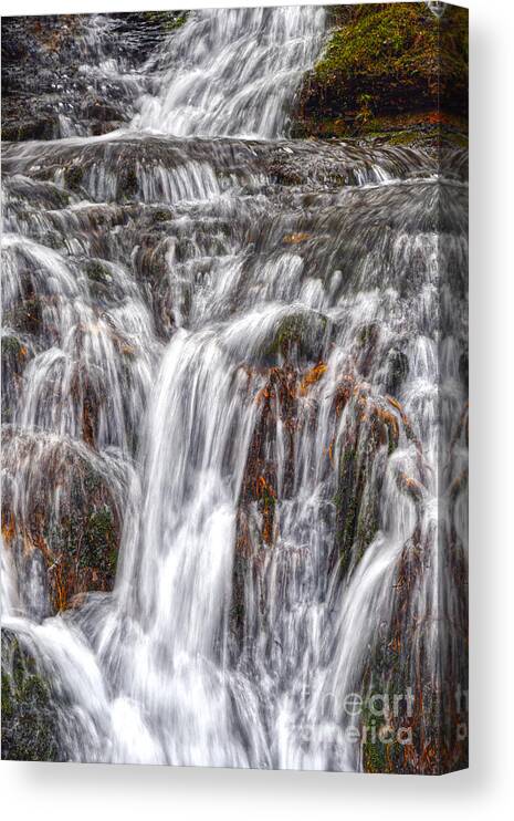Waterfalls Canvas Print featuring the photograph Small Waterfalls 3 by Phil Perkins