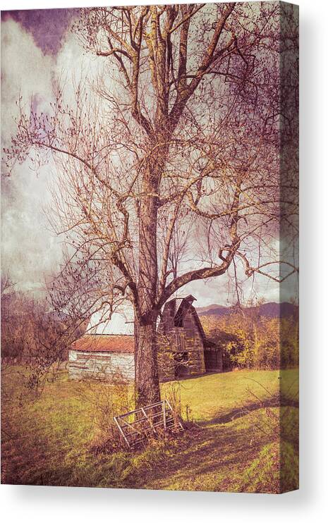 Andrews Canvas Print featuring the photograph Smoky Mountain Vintage Country Barn II by Debra and Dave Vanderlaan