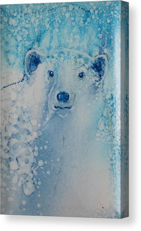 Polar Bear Canvas Print featuring the painting Snowbound by Ruth Kamenev