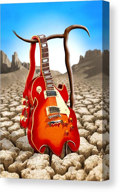 Rock And Roll Canvas Print featuring the photograph Soft Guitar by Mike McGlothlen