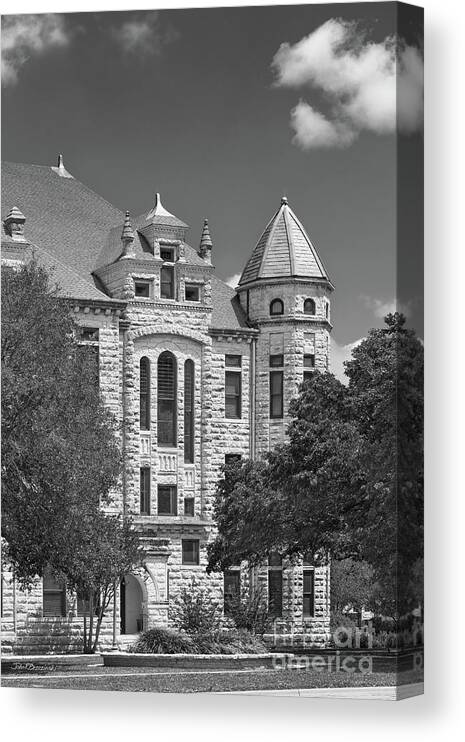 Southwestern University Canvas Print featuring the photograph Southwestern University Cullen Building by University Icons