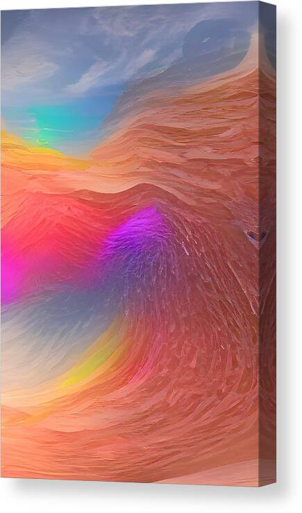  Canvas Print featuring the digital art SoWavy by Rod Turner