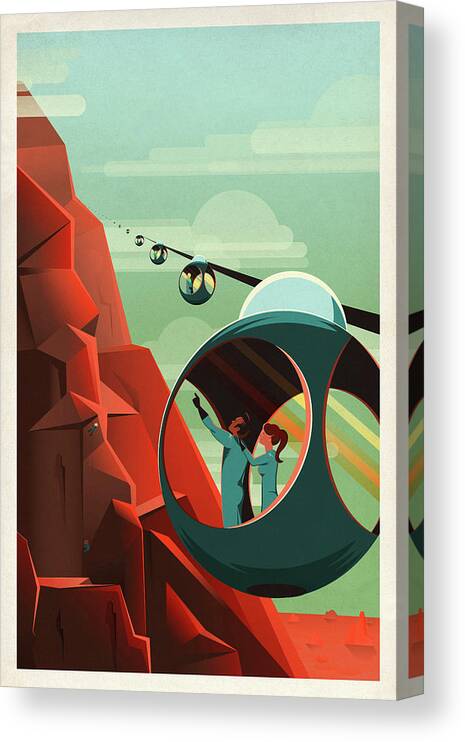 Photography Canvas Print featuring the mixed media Space Travel Poster II by SpaceX