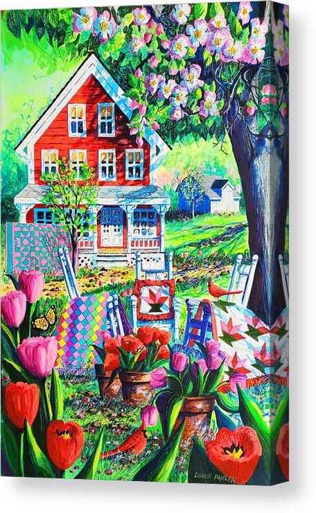 Spring Canvas Print featuring the painting Spring Joy by Diane Phalen