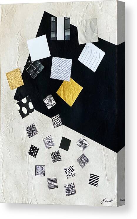 Squares Canvas Print featuring the mixed media Square Dances Series No.4 by Jessica Levant