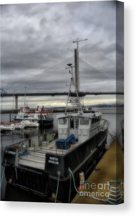 Boat Canvas Print featuring the photograph St Oswald Patrol Craft by Yvonne Johnstone