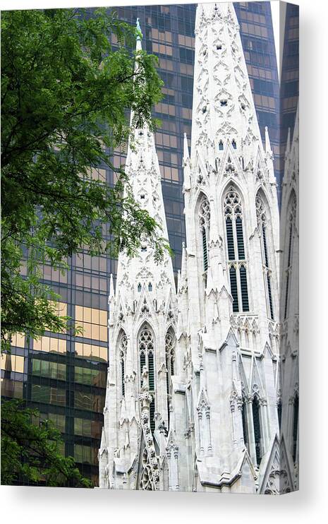 New York City Canvas Print featuring the photograph St Patricks Cathedral by Wilko van de Kamp Fine Photo Art