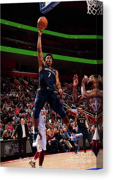Nba Pro Basketball Canvas Print featuring the photograph Stanley Johnson by Chris Schwegler