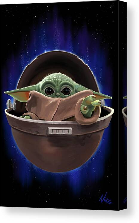 Baby Canvas Print featuring the digital art Star Child by Norman Klein