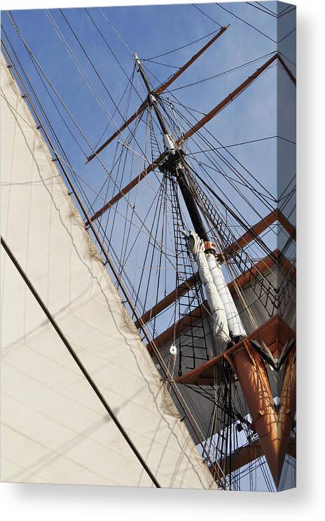 San Diego Canvas Print featuring the photograph Star of India Mast Portrait by Kyle Hanson