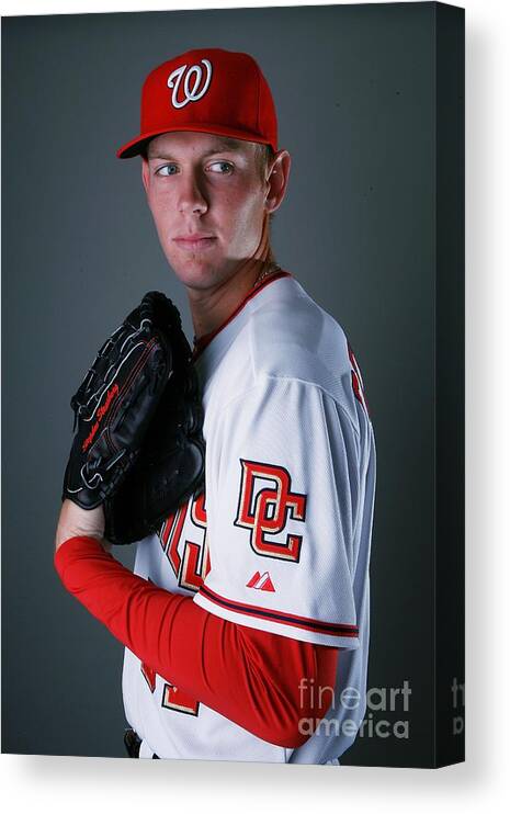 Media Day Canvas Print featuring the photograph Stephen Strasburg by Doug Benc