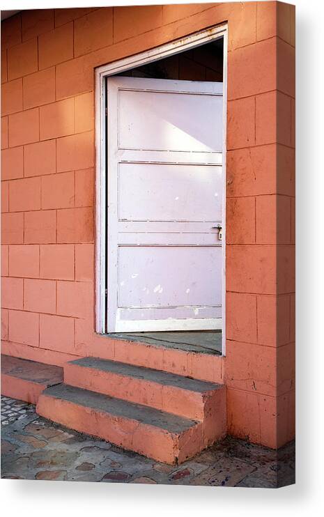 Steps Canvas Print featuring the photograph Steps to the Door by Prakash Ghai