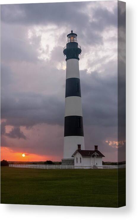 Architecture Canvas Print featuring the photograph Storm Passes Bodie Island Lighthouse by Liza Eckardt