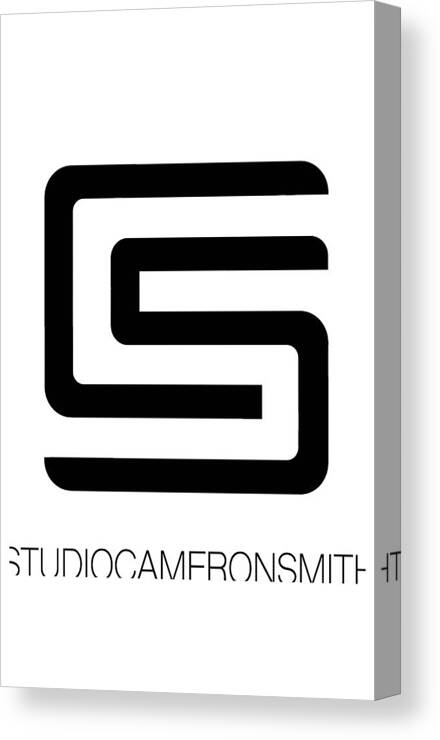 Monogram Canvas Print featuring the digital art Studio Logo, black by Cameron Smith