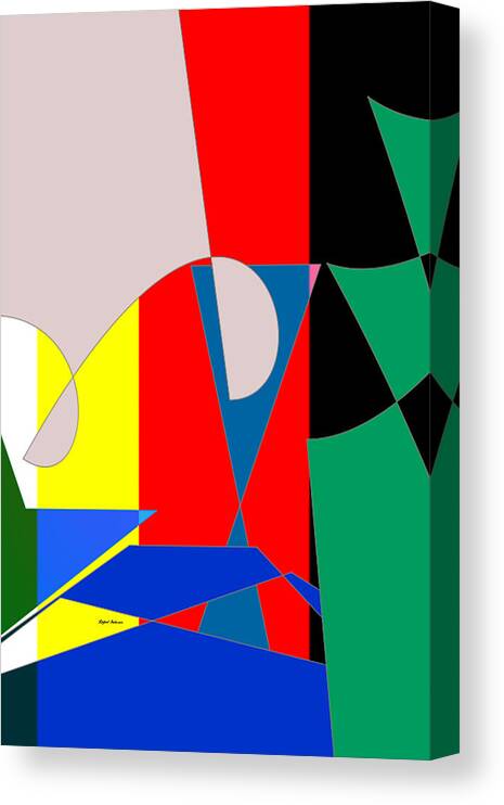 Abstract Canvas Print featuring the painting Sunday Happy by Rafael Salazar