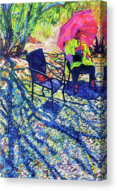 Garden Canvas Print featuring the painting Sunlight on the Garden by Bonnie Lambert