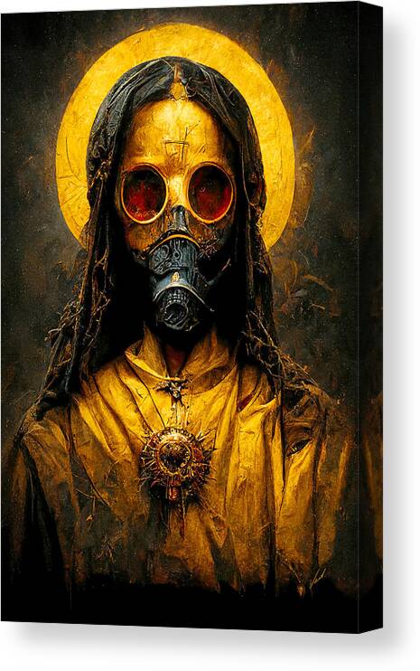 Superstar Canvas Print featuring the painting Superstar's breath - oryginal artwork by Vart. by Vart