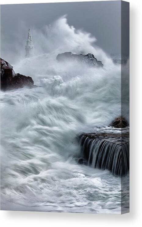 Ahtopol Canvas Print featuring the photograph Swallowed By The Sea by Evgeni Dinev