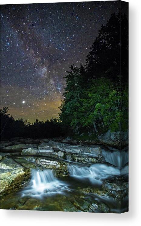Swift Canvas Print featuring the photograph Swift River Milky Way by White Mountain Images