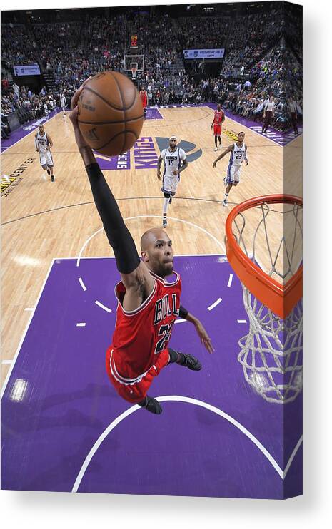 Nba Pro Basketball Canvas Print featuring the photograph Taj Gibson by Rocky Widner