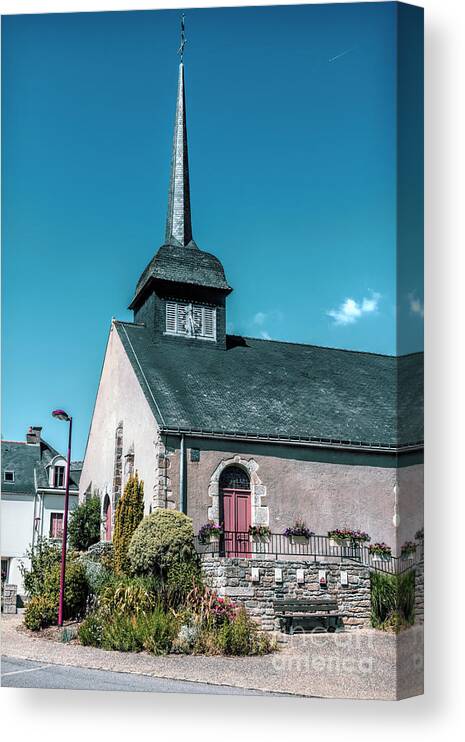 Church Canvas Print featuring the photograph The Church with No Name, Beganne, France by Elaine Teague