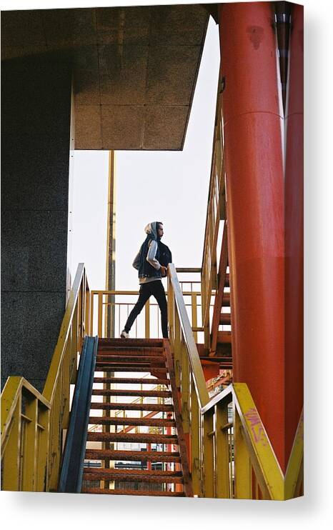 Life Canvas Print featuring the photograph The commuter by Barthelemy de Mazenod