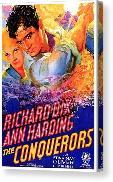Conquerors Canvas Print featuring the mixed media ''The Conquerors'', 1932 by Movie World Posters