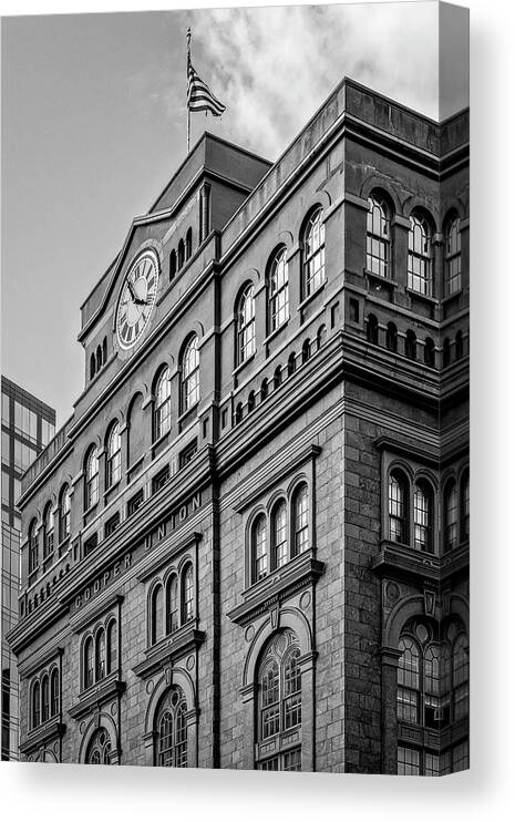Cooper Union Canvas Print featuring the photograph The Cooper Union BW by Susan Candelario