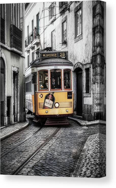 Tram Canvas Print featuring the photograph The Number 28 by Micah Offman