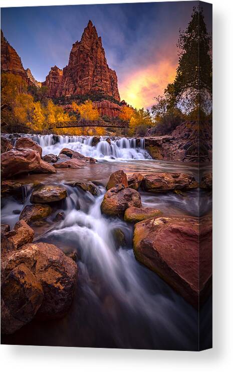 Zion National Park Canvas Print featuring the photograph The Patriarch by Ryan Smith