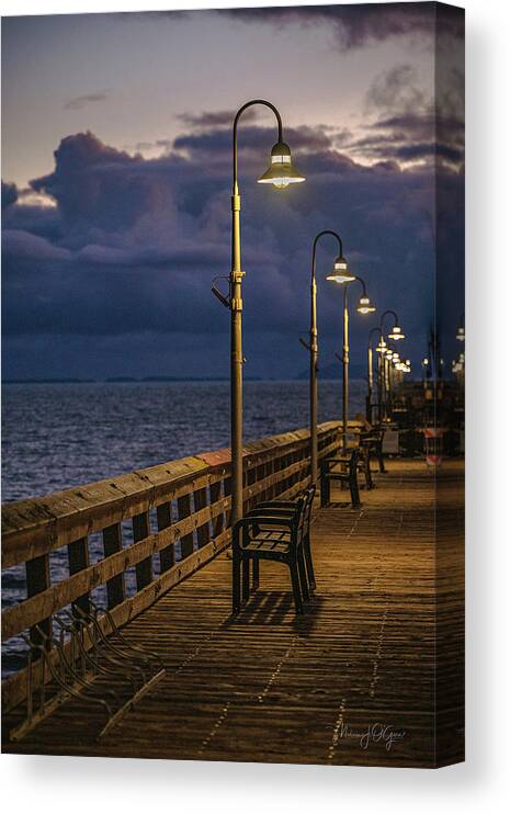 Pier Canvas Print featuring the photograph Twilight on The Pier by Melissa OGara