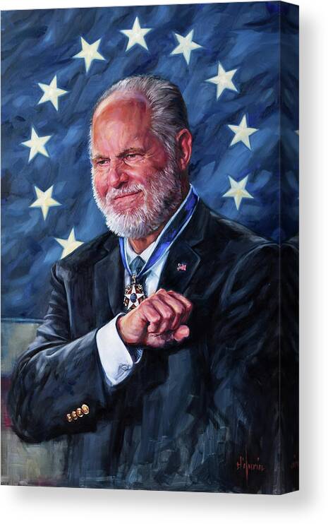 The Voice Of Freedom Canvas Print featuring the painting The Voice of Freedom by Make Art Great Again