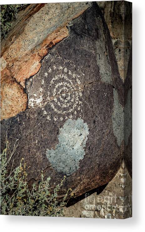 Ancient Canvas Print featuring the photograph Three Rivers Petroglyphs #37 by Blake Webster