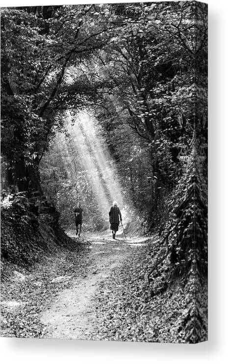 Old And Young Canvas Print featuring the photograph Time is passing by by Viktor Wallon-Hars