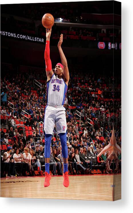 Nba Pro Basketball Canvas Print featuring the photograph Tobias Harris by Brian Sevald