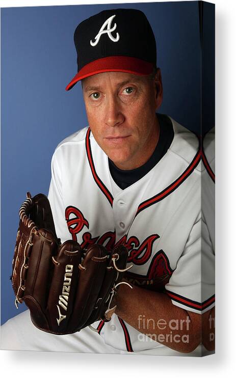 Media Day Canvas Print featuring the photograph Tom Glavine by Elsa