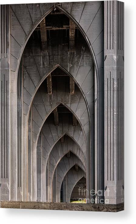 Bridge Canvas Print featuring the photograph Towers of Strength by Sandra Bronstein