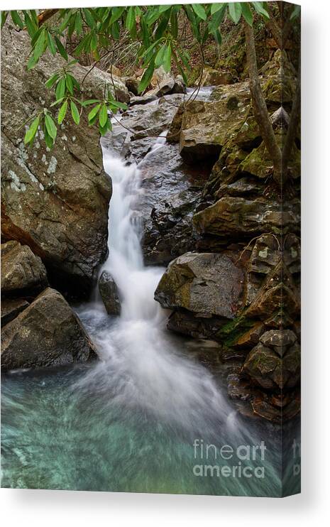 Triple Falls Canvas Print featuring the photograph Triple Falls On Bruce Creek 21 by Phil Perkins