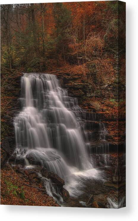 Waterfall Canvas Print featuring the photograph Tuscarora Falls by Erika Fawcett