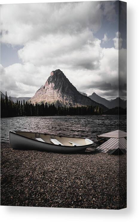  Canvas Print featuring the photograph Two Medicine Canoe by William Boggs