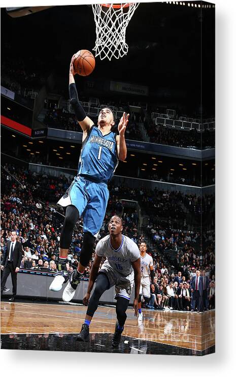 Nba Pro Basketball Canvas Print featuring the photograph Tyus Jones by Nathaniel S. Butler
