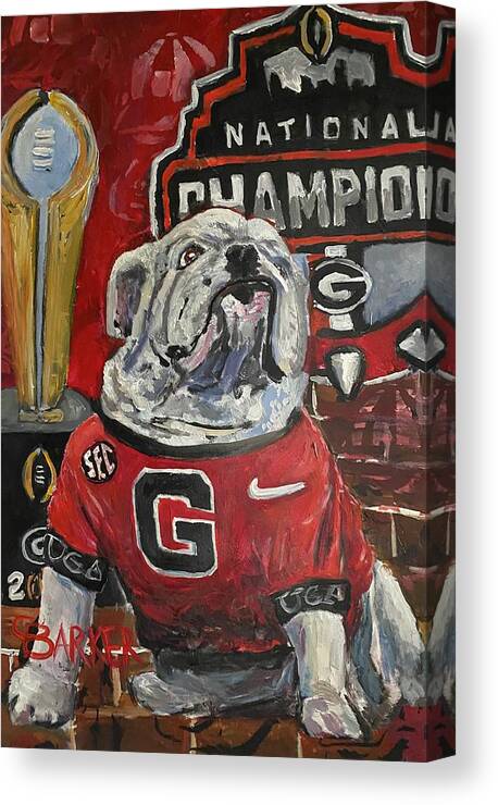 Uga with National Championship Trophy by Chad Barker