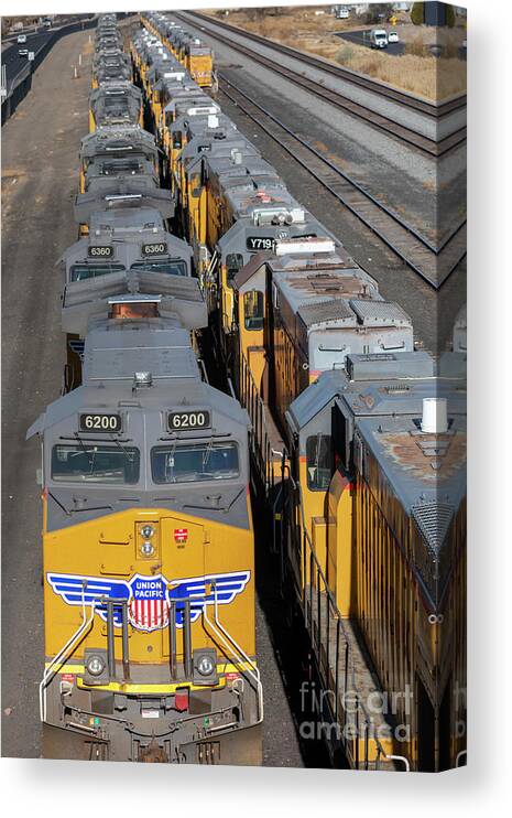 Union Pacific Canvas Print featuring the photograph Union Pacific by Jim West